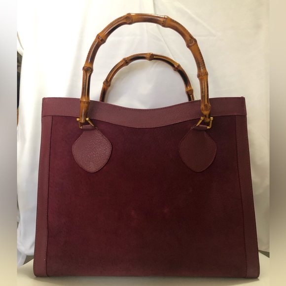 Authentic Gucci Diana Bamboo Burgundy Tote Bag - Picture 1 of 15